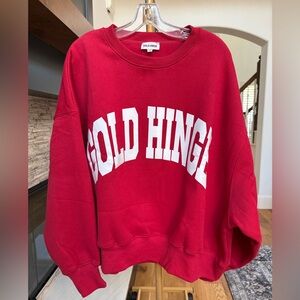 EUC Gold Hinge Wide Arm Sweatshirt Ruby M
